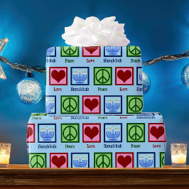 Peace Liebe Hanukkah Geschenkpapier