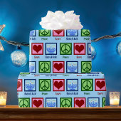 Peace Liebe Hanukkah Geschenkpapier