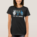 Peace Liebe Hanukkah Jüdische Menorah Chanukah Ret T-Shirt<br><div class="desc">Peace Liebe Hanukkah Jüdische Menorah Chanukah Retro Peace Sign 5</div>