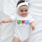 Peace Liebe Hanukkah Niedlich Personalisiert Baby Strampler