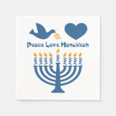 Peace Liebe Hanukkah Serviette (Vorderseite)