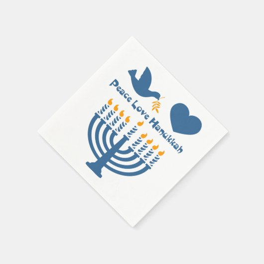 Peace Liebe Hanukkah Serviette (Ecke)