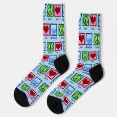 Peace Liebe Hanukkah Socken (Linkes Detail)