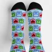 Peace Liebe Hanukkah Socken (Oben)