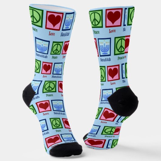 Peace Liebe Hanukkah Socken (Gewinkelt)