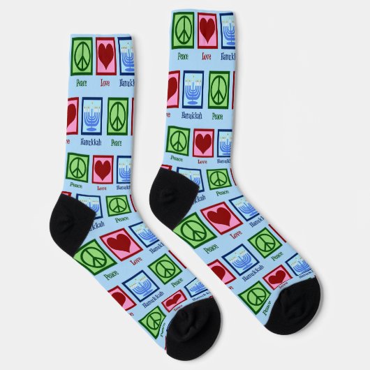 Peace Liebe Hanukkah Socken (Rechts)