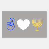 Peace Liebe & Hanukkah Sticker (Vorderseite)