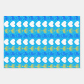 Peace Liebe & Hanukkah Wrapping Paper Flat Sheet Geschenkpapier Set (Vorderseite 3)