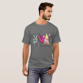 Peace Liebe Happy Easter Gnome Umarmung Eier Jagd T-Shirt (Vorne ganz)