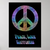 Peace Liebe Happy Poster (Vorne)