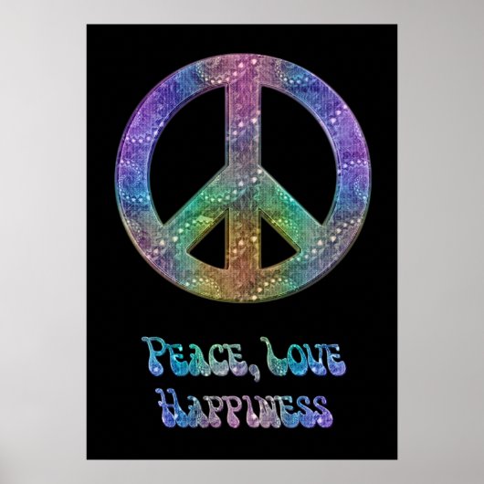 Peace Liebe Happy Poster (Vorne)