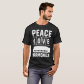 Peace Liebe Harmonica T-Shirt (Vorne ganz)
