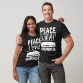 Peace Liebe Harmonica T-Shirt (Unisex)