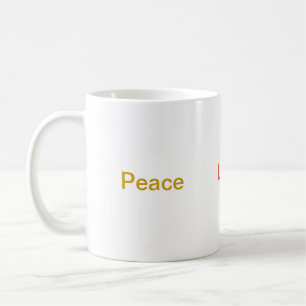 Peace Liebe Harmony Rot grün Kaffeetasse