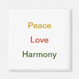 Peace Liebe Harmony Rot grün Magnet