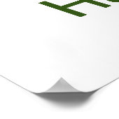 Peace Liebe Harmony Rot grün Poster (Ecke)