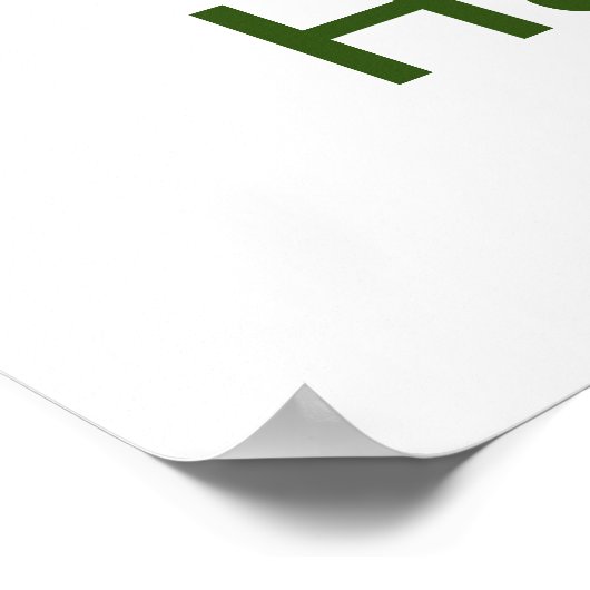 Peace Liebe Harmony Rot grün Poster (Ecke)