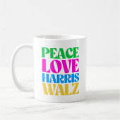 Peace Liebe Harris Walz Kaffeetasse (Links)