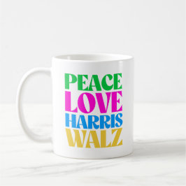 Peace Liebe Harris Walz Kaffeetasse