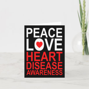 Peace Liebe Heart Disease Survivor Awareness Graph Karte