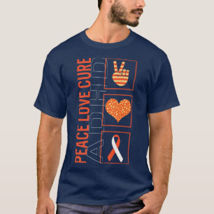 Peace Liebe heilen ADHD Awareness Ribbon Kriegerhi T-Shirt