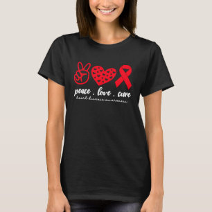 Peace Liebe heilen Herzkrankheiten Aufklärungsmona T-Shirt