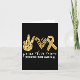 Peace Liebe heilen Kinderkrebs-Bewusstsein Gold Ri Karte