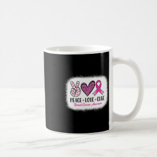Peace Liebe Heilen Leoparden Brustkrebs Bewusstsei Kaffeetasse