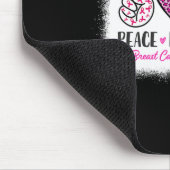 Peace Liebe Heilen Leoparden Brustkrebs Bewusstsei Mousepad (Ecke)
