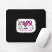Peace Liebe Heilen Leoparden Brustkrebs Bewusstsei Mousepad (Mit Mouse)