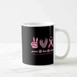 Peace Liebe heilen rosa Ribbon Brustkrebs-Auszeich Kaffeetasse