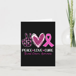 Peace Liebe heilen rosa Ribbon Brustkrebs-Auszeich Karte
