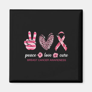 Peace Liebe heilen rosa Ribbon Brustkrebs-Auszeich Magnet
