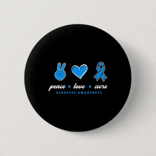 Peace Liebe heilen T1D Krieger Typ 1 Diabetes Krie Button