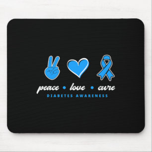Peace Liebe heilen T1D Krieger Typ 1 Diabetes Krie Mousepad