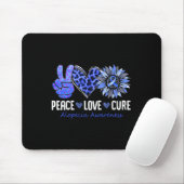 Peace Liebe heilt Alopezie Awareness Blue Sonnenbl Mousepad (Mit Mouse)
