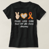 Peace Liebe heilt Basalzellen Hautkrebs Bewusstsei T-Shirt (Design vorne)