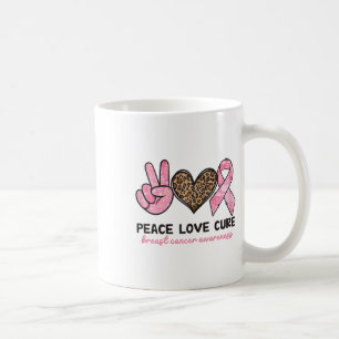 Peace Liebe heilt Brustkrebs-Bewusstsein Pink Ribb Kaffeetasse