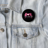 Peace Liebe heilt Brustkrebs-Bewusstseinsforschung Button (Beispiel)