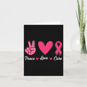 Peace Liebe heilt Herz rosa Ribbon Brustkrebs Aw Karte