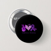 Peace Liebe heilt Lila Heimerheimer-Software Button (Vorne & Hinten)