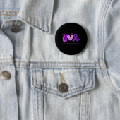Peace Liebe heilt Lila Heimerheimer-Software Button (Beispiel)