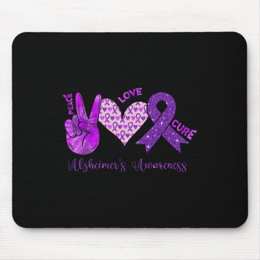 Peace Liebe heilt Lila Heimerheimer-Software Mousepad (Vorne)