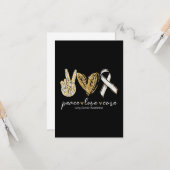 Peace Liebe heilt Lungenkrebs-Bewusstsein Karte (Vorderseite/Rückseite Beispiel)