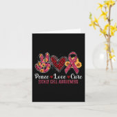 Peace Liebe Heilung Burgunder Ribbon Sickle Cell A Karte (Gelbe Blume)