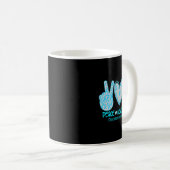 Peace Liebe Heilung Diabetes Awareness Geschenk Kaffeetasse (VorderseiteRechts)