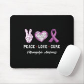 Peace Liebe Heilung Fibromyalgie Bewusstsein Männe Mousepad (Mit Mouse)