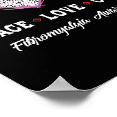Peace Liebe Heilung Fibromyalgie Bewusstsein Männe Poster (Ecke)