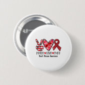 Peace Liebe Heilung Gefärbte Krawatte Herzerkranku Button (Vorne & Hinten)