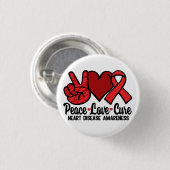 Peace Liebe Heilung Herzkrankheiten Bewusstsein Ro Button (Vorne & Hinten)